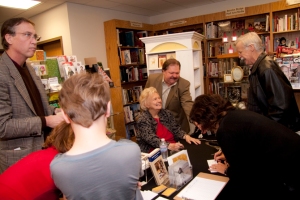 Viola Odell signing While Wandering books Photo by John Albritton