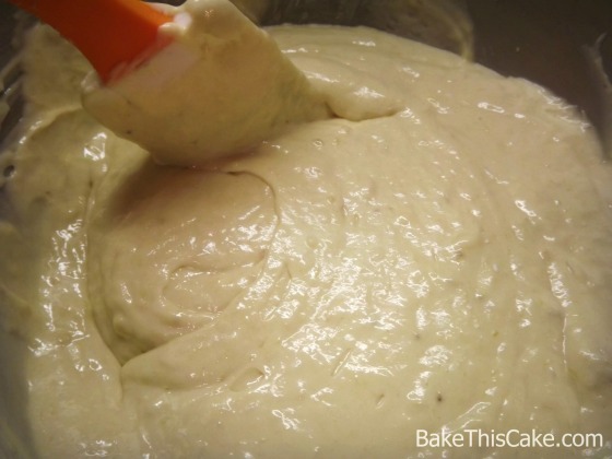 Finished Batter Banana Layer Cake Recipe BakeThisCake