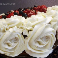 Rose Swirls of Old-Fashioned Heirloom Vanilla Custard Frosting Using Granulated Sugar