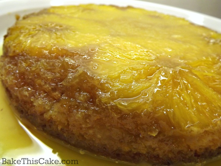 Orange Upside Down Cake recipe in orange honey soaker sauce by bake this cake