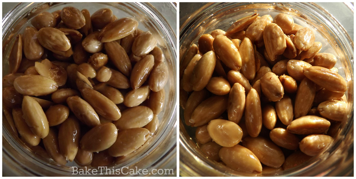 Light and Golden Roasted Almonds collage by bake this cake